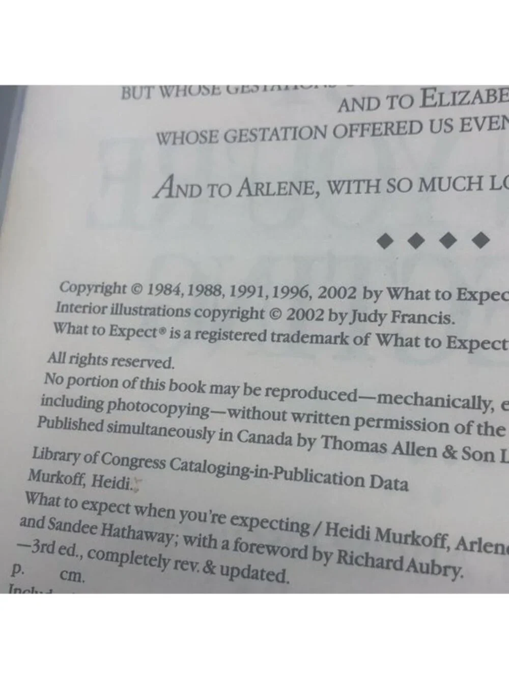 what to expect when you're expecting paperback book  2002 English READ